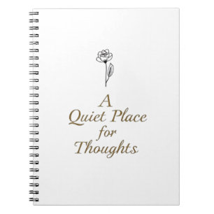 A Quiet Place for Thoughts – Minimalist Line Art Notebook
