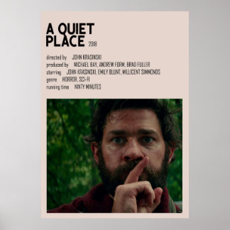 A Quiet Place Minimalist Poster