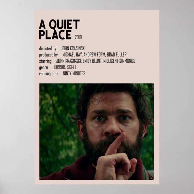 A Quiet Place Minimalist Poster (Front)