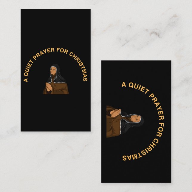 A QUIET PRAYER FOR CHRISTMAS BUSINESS CARD (Front/Back)