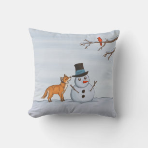 A Quiet Snow Day Cushion
