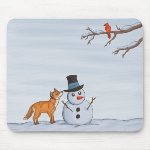 A Quiet Snow Day Mouse Mat
