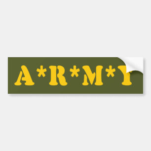 A*R*M*Y BUMPER STICKER