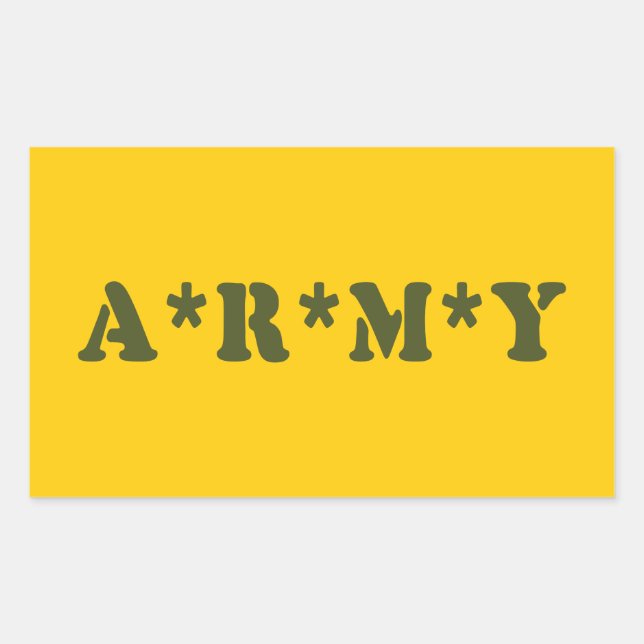 A*R*M*Y RECTANGULAR STICKER (Front)
