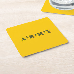 A*R*M*Y SQUARE PAPER COASTER