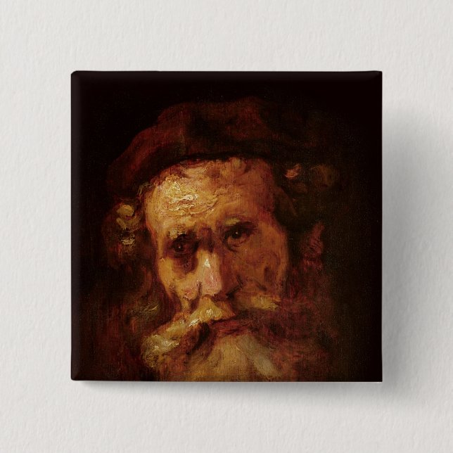 A Rabbi 15 Cm Square Badge (Front)