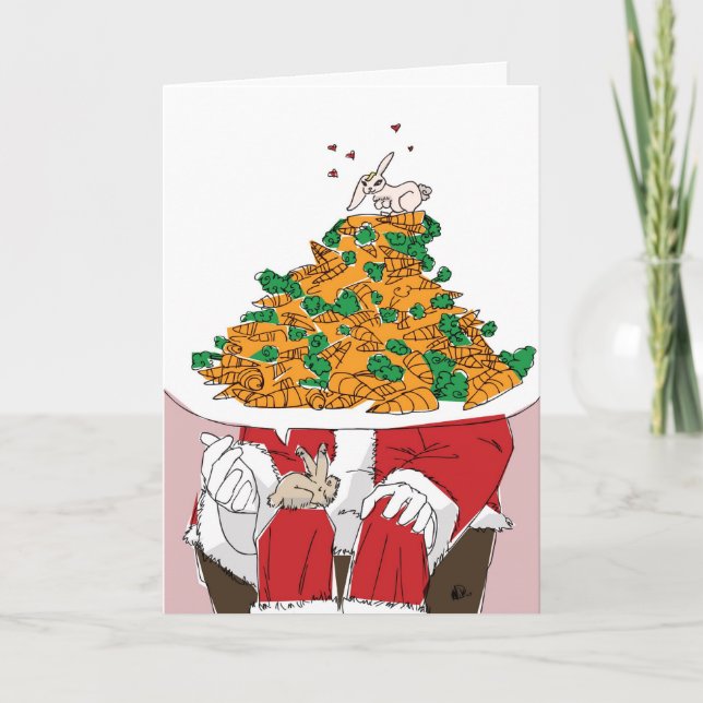 A Rabbit's Christmas Wish Holiday Card (Front)