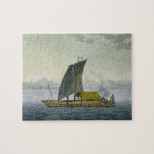 A raft leaving the port of Guayaquil, Ecuador, fro Jigsaw Puzzle