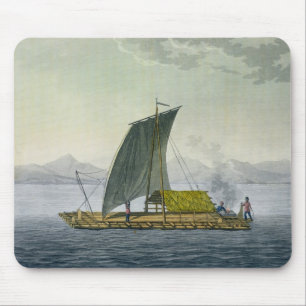 A raft leaving the port of Guayaquil, Ecuador, fro Mouse Mat
