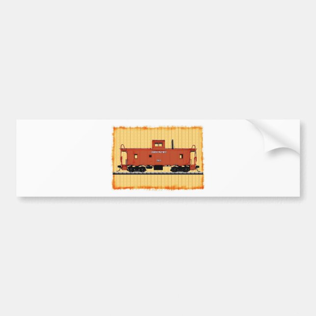 A Railroad Caboose Bumper Sticker (Front)