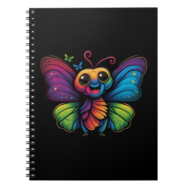 A rainbow-coloured-butterfly notebook (Front)