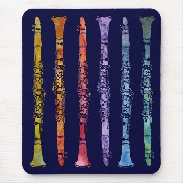 A Rainbow of Clarinets Mouse Mat (Front)