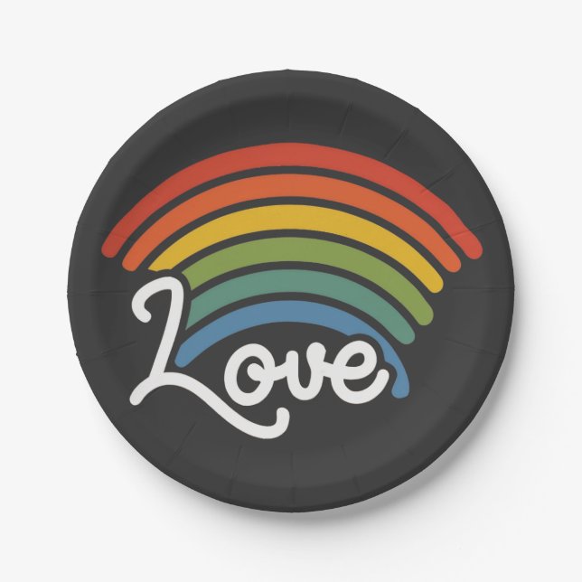 A Rainbow of Love Paper Plate (Front)