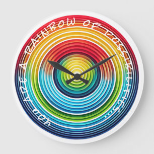 ... A Rainbow of Possibilities Wall Clock