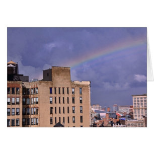 A rainbow over NYC's East River after a storm