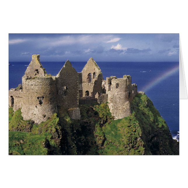 A rainbow strikes mediaeval Dunluce Castle on (Front Horizontal)