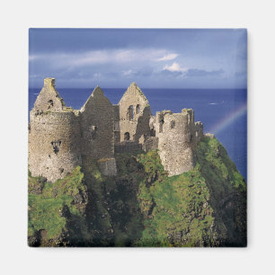 A rainbow strikes mediaeval Dunluce Castle on Magnet