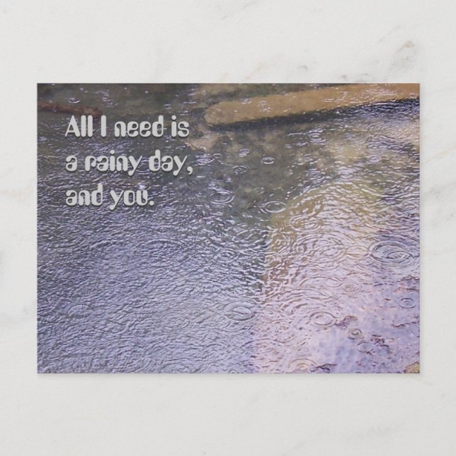 A Rainy Day, and You Postcard (Front)