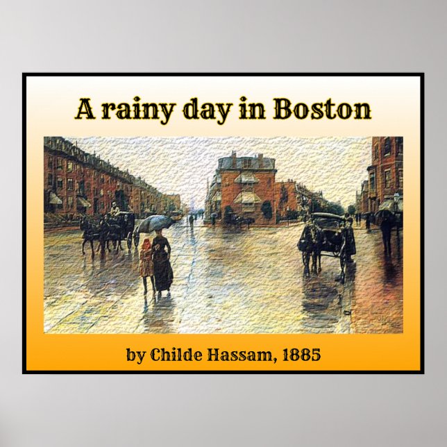 A Rainy Day in Boston Poster (Front)