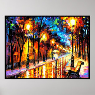 A Rainy night stroll Poster