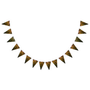 A range of colours of leaves bunting 