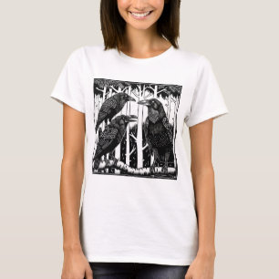A Raven and Her Children In the Treetops T-Shirt