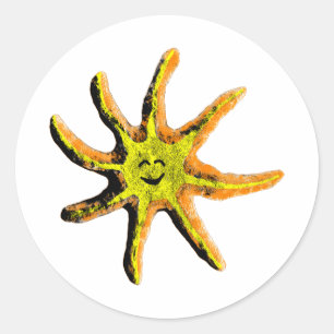 A ray of happiness classic round sticker