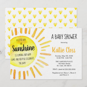 A Ray of Sunshine - Baby Shower Invitation