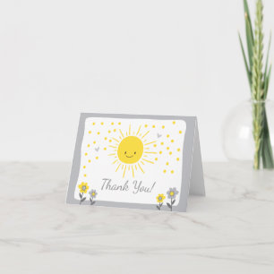 A Ray of Sunshine Baby Shower Thank You Card