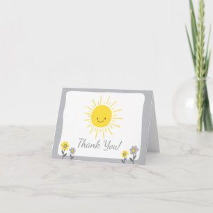 A Ray of Sunshine Baby Shower Thank You Card