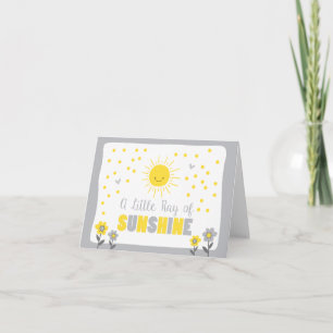 A Ray of Sunshine Baby Shower Thank You Card