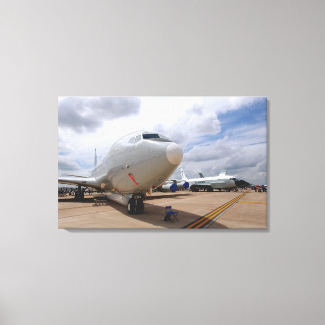A RC-135V/W Rivet Joint aircraft Canvas Print (Front)