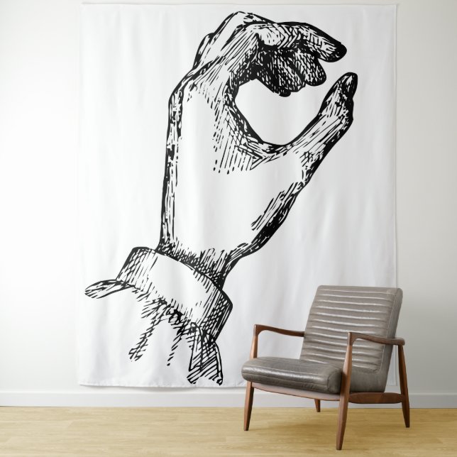 A Reaching Hand Tapestry (In Situ)
