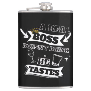 A Real Boss Hip Flask