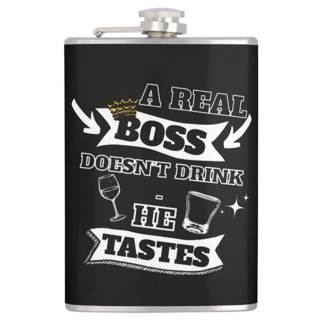 A Real Boss  Hip Flask (Front)