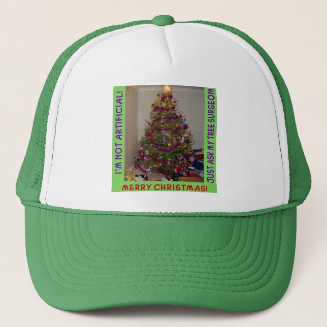 A Real Christmas Tree Trucker Hat (Front)