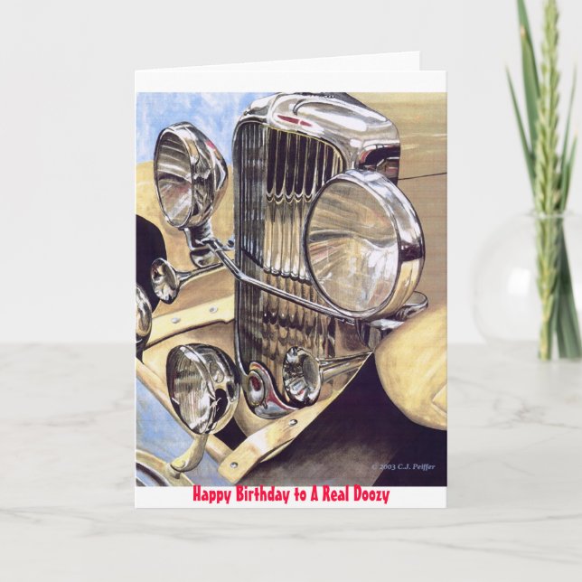 'A Real Doozy' birthday card (Front)
