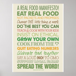 A Real Food Manifesto Poster
