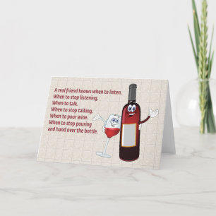 "A REAL FRIEND KNOWS WHEN TO LISTEN" CARD
