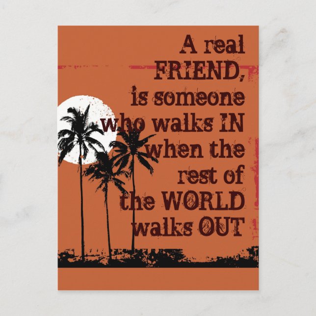 A Real Friend Postcard (Front)