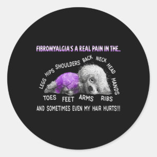 A Real Pain Bichon Frise Dog Classic Round Sticker