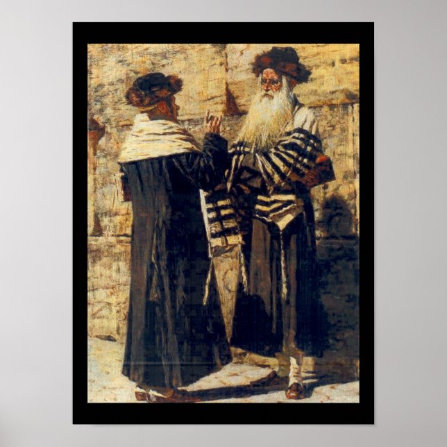 A Rebbe at the Kotel by Vereshchagin - Circa 1880s Poster (Front)