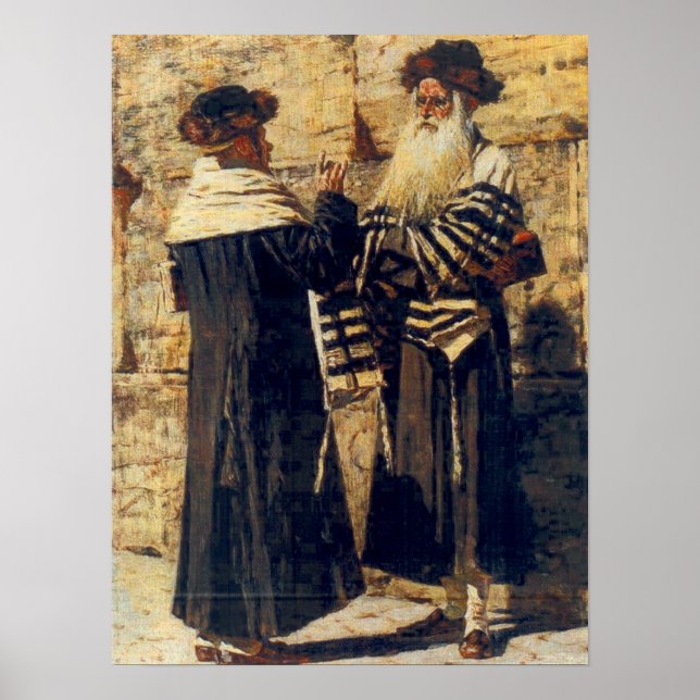 A Rebbe at the Kotel by Vereshchagin - Circa 1880s Poster (Front)