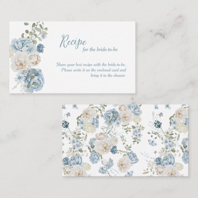 A Recipe for the Bride to Be Bridal Shower Enclosure Card (Front/Back)