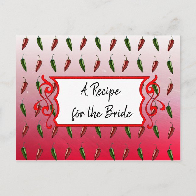 A Recipe For the Bride Wedding Recipe Card (Front)