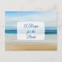 A Recipe For the Bride Wedding Recipe Card