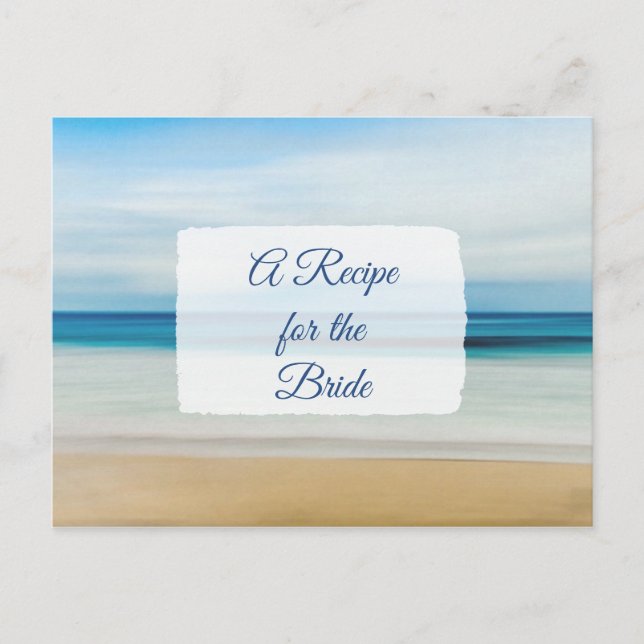 A Recipe For the Bride Wedding Recipe Card (Front)