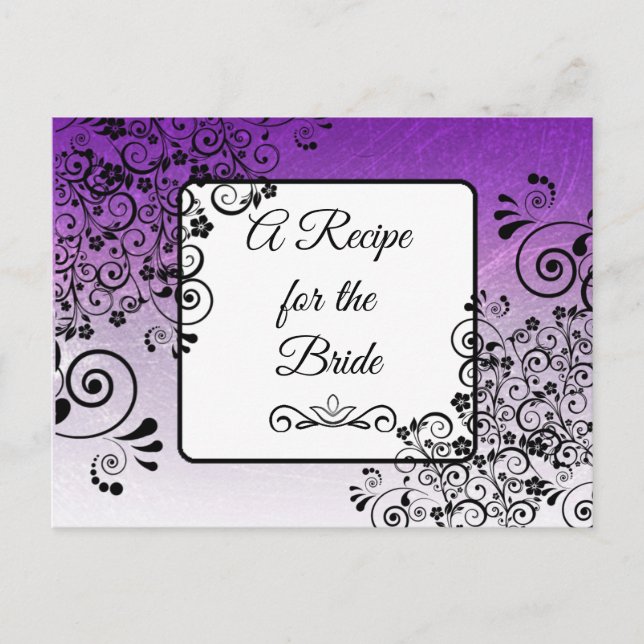 A Recipe For the Bride Wedding Recipe Card (Front)