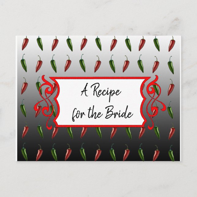 A Recipe For the Bride Wedding Recipe Card (Front)