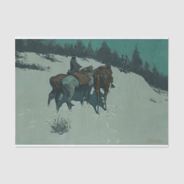 A Reconnaissance by Frederic Remington Tissue Paper (Front)